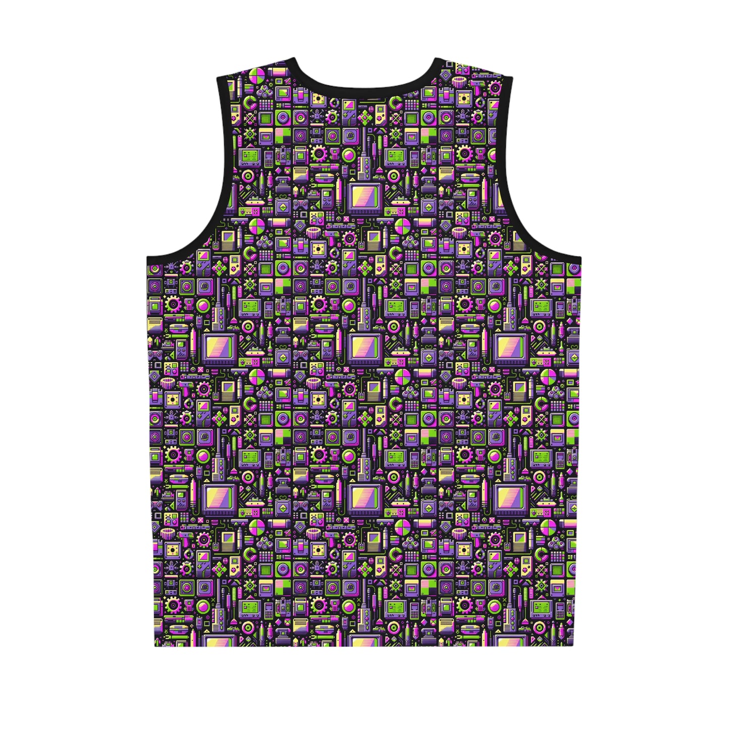 Digital Nostalgia Remix Modern Vintage Fusion Basketball Jersey - 8404 Design-67