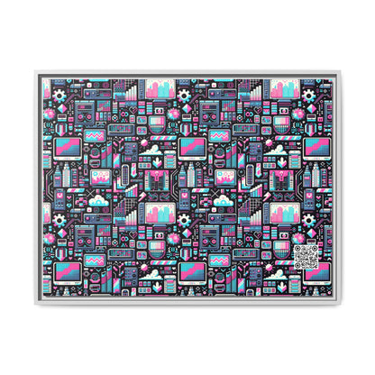 Digital Rebellion Youthful Streetwear with a Rebellious Digital Twist Matte Canvas, Framed (multi-color) - 8404 Design-71 A