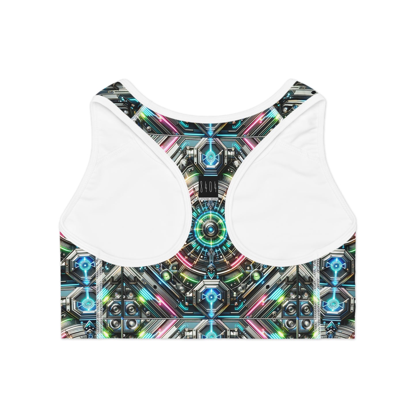Tech-Infused Futurism Futuristic Tech Sports Bra - 8404 Design-53
