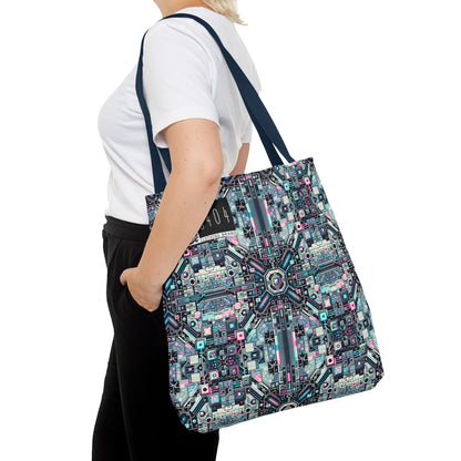 Digital Renaissance Tech-Forward Maximalism Tote Bag - 8404 Design-44