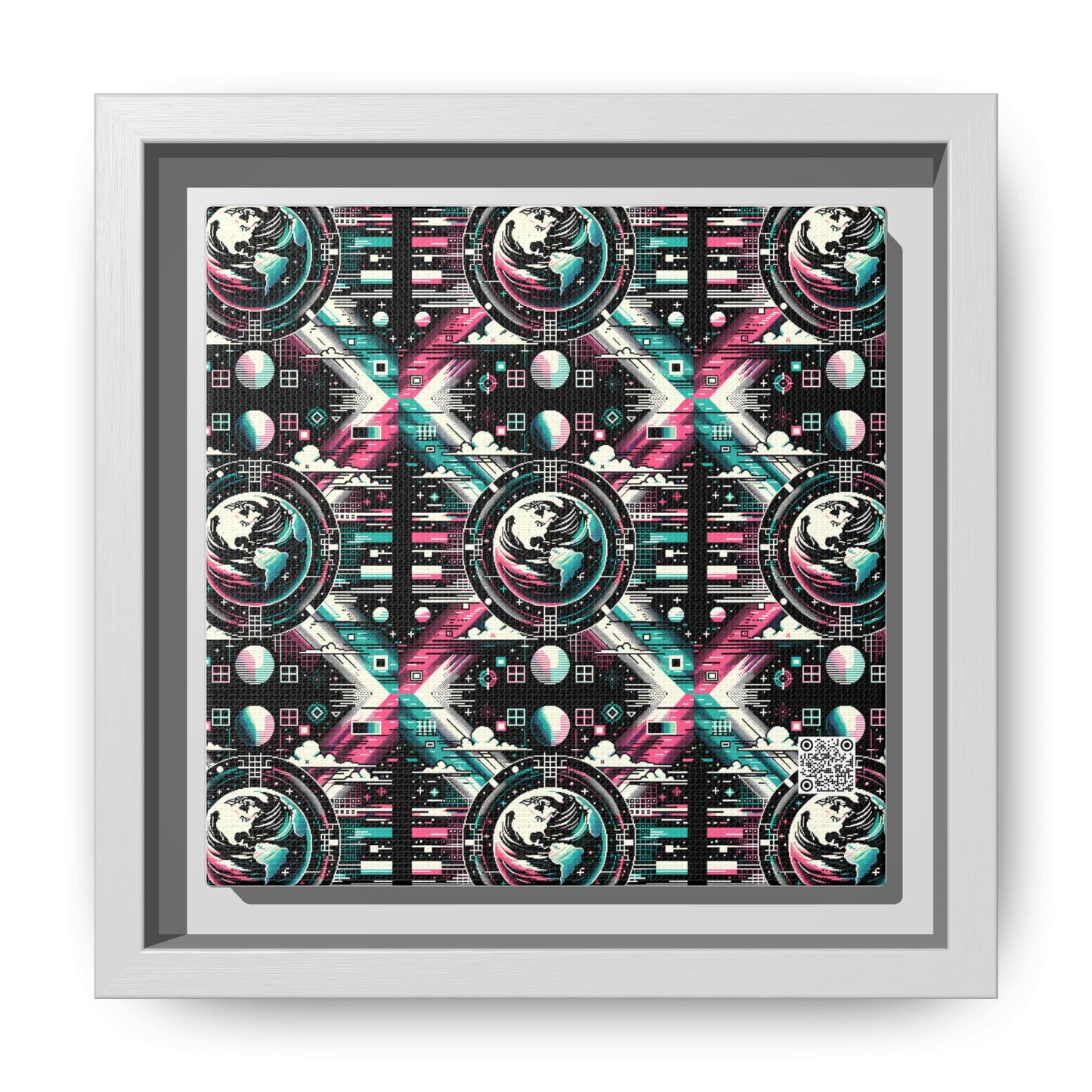 Digital Artistry Digital-native Streetwear Matte Canvas, Framed (multi-color) - 8404 Design-62 B