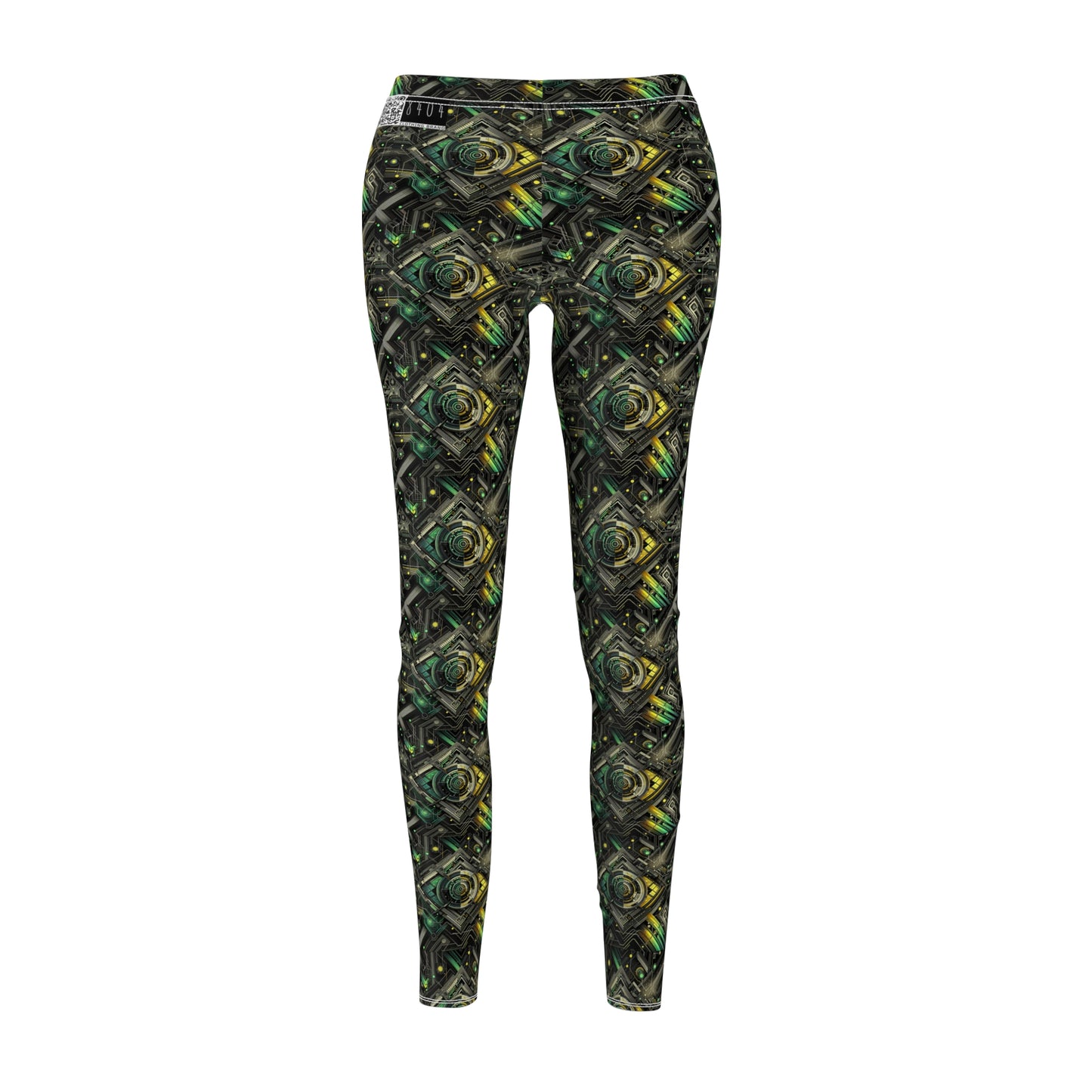 Tech Noir Graphics Tech-Inspired Streetwear Women's Cut & Sew Casual Leggings - 8404 Design-57