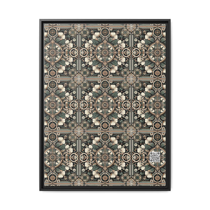 Cyber Garden Party Tech Garden Extravaganza Matte Canvas, Framed (multi-Color) - 8404 Design-66 A