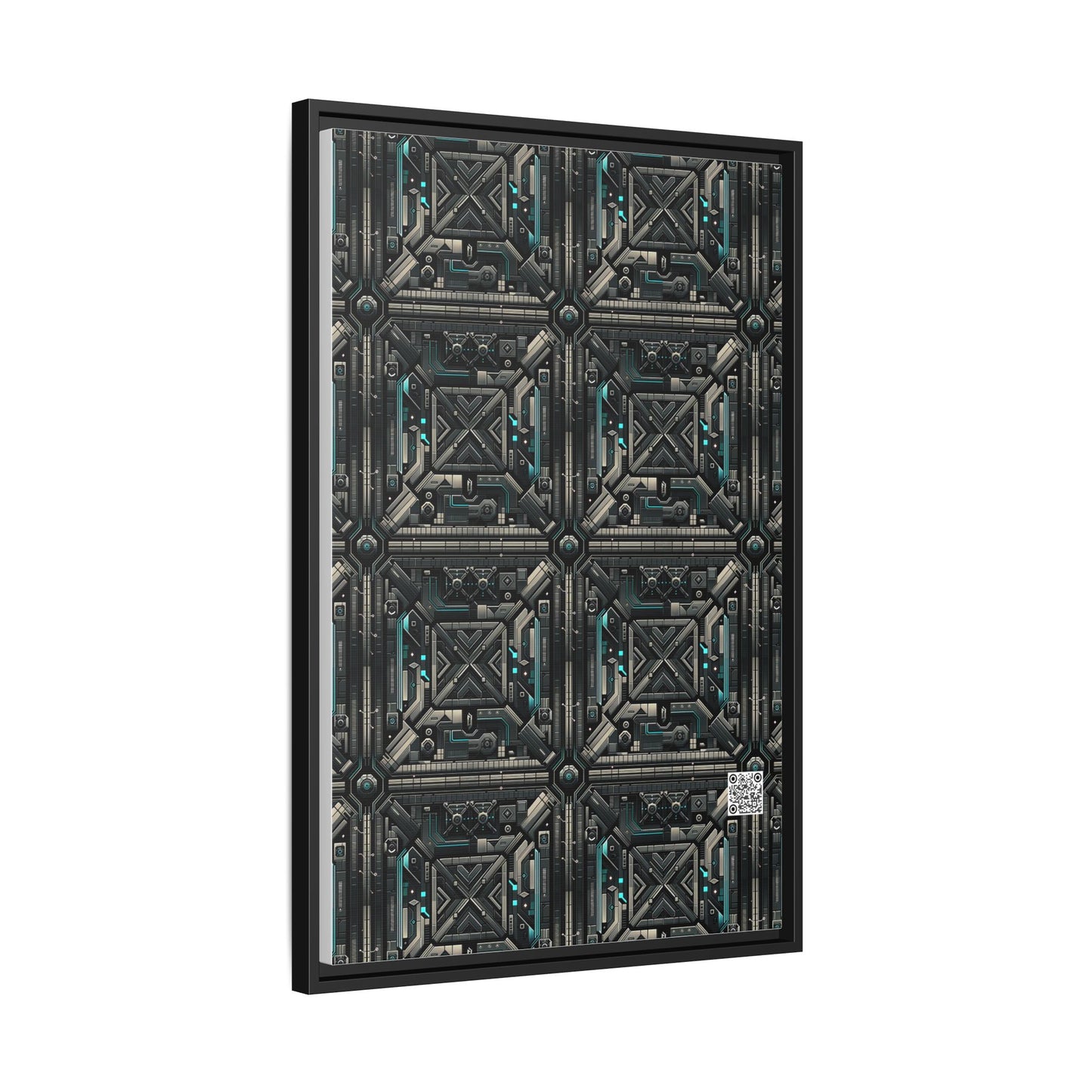 Tech Noir Futuristic Tech Aesthetic with a Dark Twist Matte Canvas, Framed (multi-color) - 8404 Design-59 A