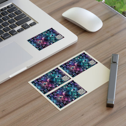 Galactic Hues Tech-Forward Cosmic Fusion Sticker Sheets - 8404 Design-59