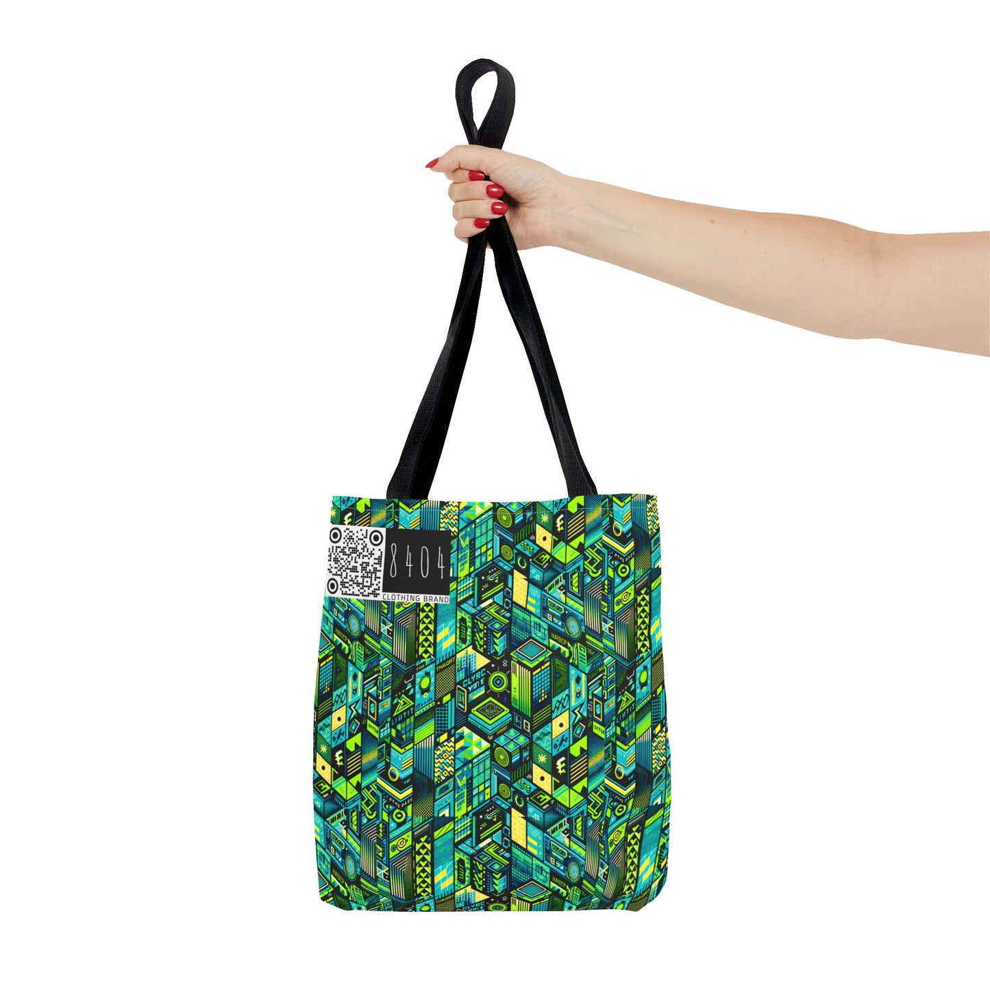 Tech-Infused Neon Tech-Forward Streetwear Tote Bag - 8404 Design-61