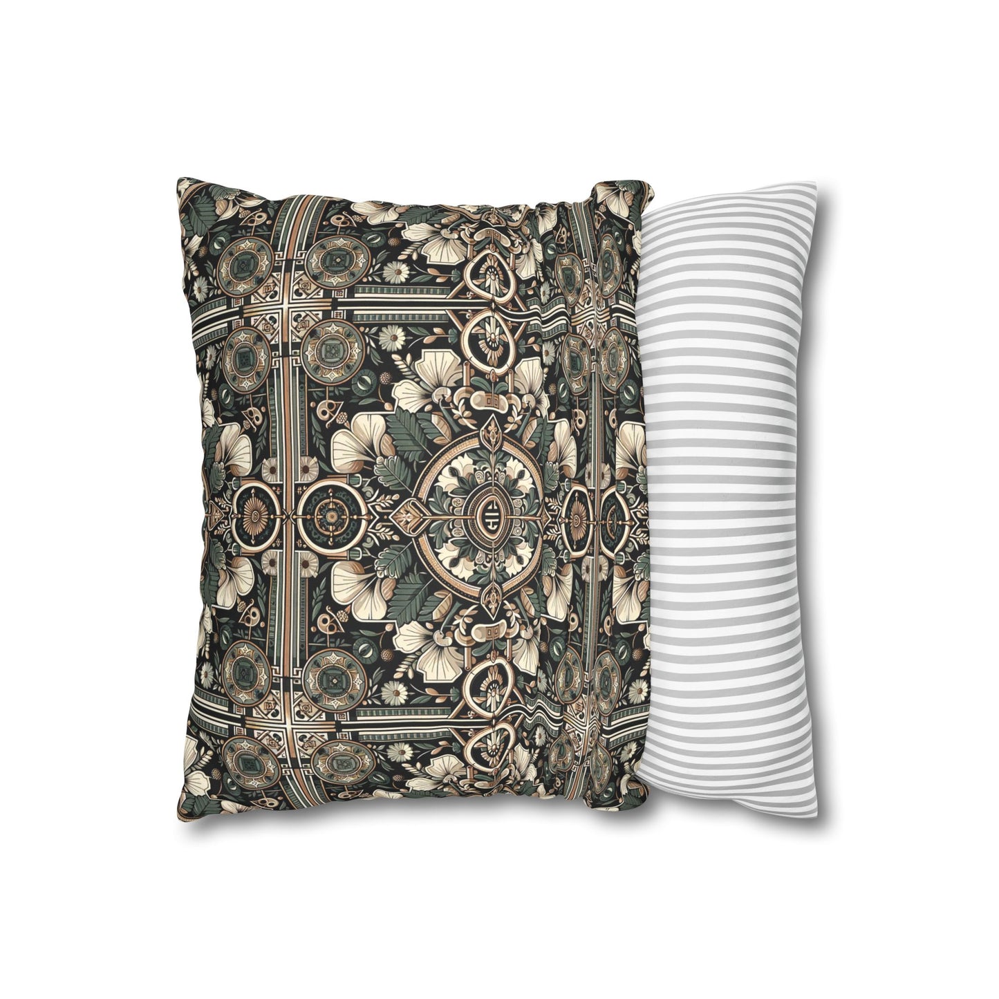 Cyber Garden Party Tech Garden Extravaganza Faux Suede Square Pillowcase - 8404 Design-66