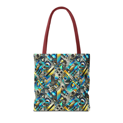 Tech Art Fusion Tech-Forward Streetwear Tote Bag - 8404 Design-50
