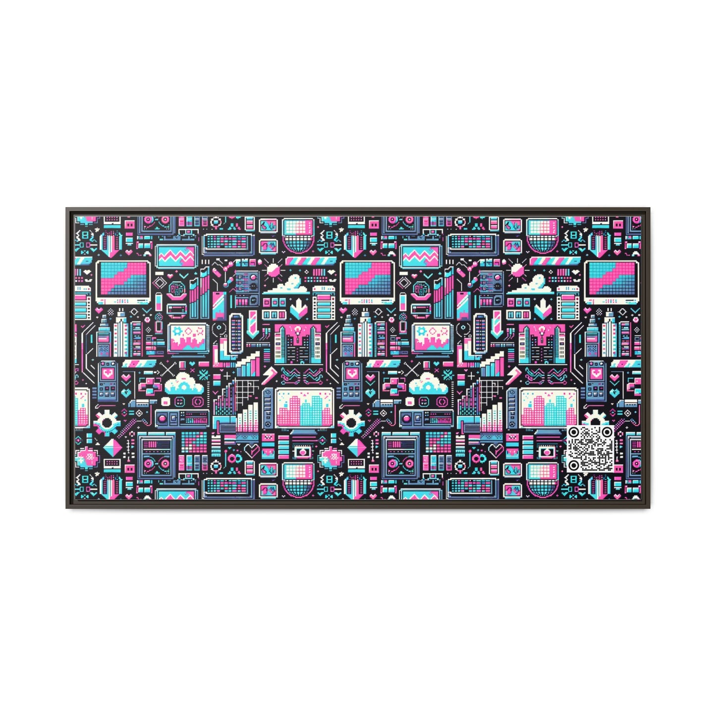 Digital Rebellion Youthful Streetwear with a Rebellious Digital Twist Matte Canvas, Framed (multi-color) - 8404 Design-71 B