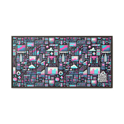 Digital Rebellion Youthful Streetwear with a Rebellious Digital Twist Matte Canvas, Framed (multi-color) - 8404 Design-71 B
