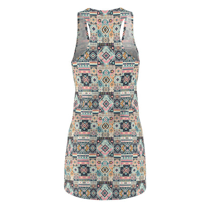 Digital Artisanal Fusion Digital Artisanal Women's Cut & Sew Racerback Dress - 8404 Design-55