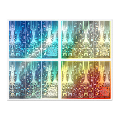 Cyber Punk Graphics Tech-Inspired Cyberpunk Sticker Sheets - 8404 Design-67