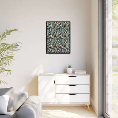 Digital Street Art Urban Street Style Matte Canvas, Framed (multi-color) - 8404 Design-81 A