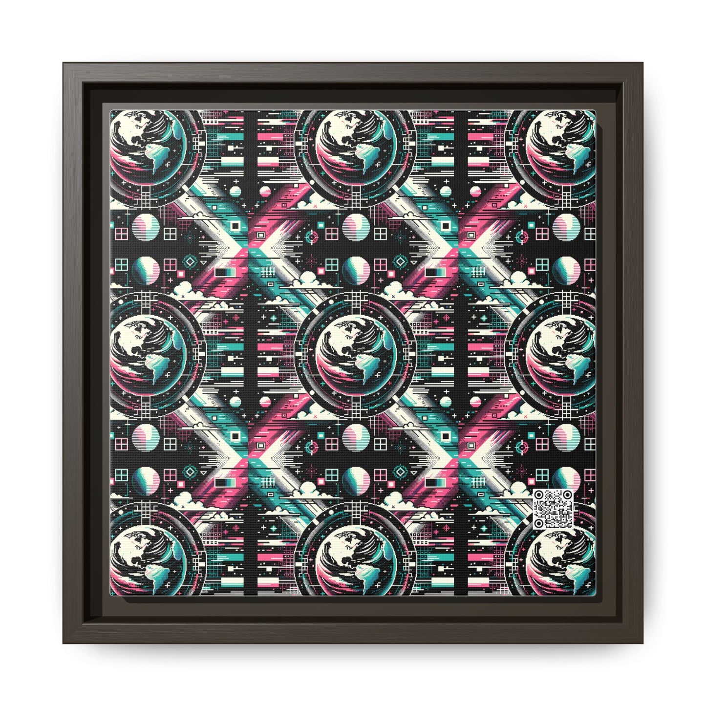 Digital Artistry Digital-native Streetwear Matte Canvas, Framed (multi-color) - 8404 Design-62 B