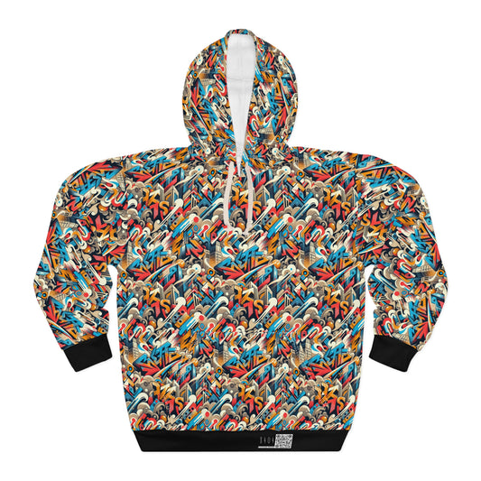 Neo-Traditional Street Art Modern Street Art Fusion Pullover Hoodie - 8404 Design-44