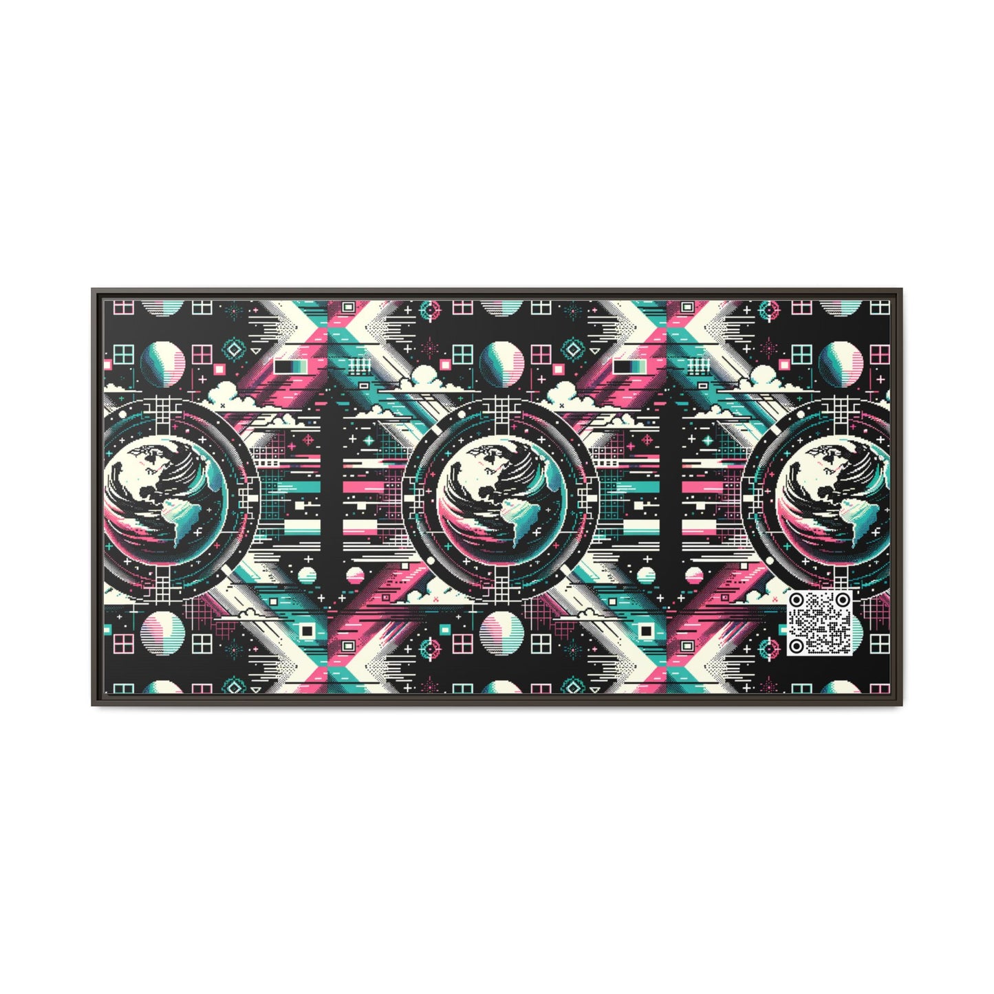 Digital Artistry Digital-native Streetwear Matte Canvas, Framed (multi-color) - 8404 Design-62 B