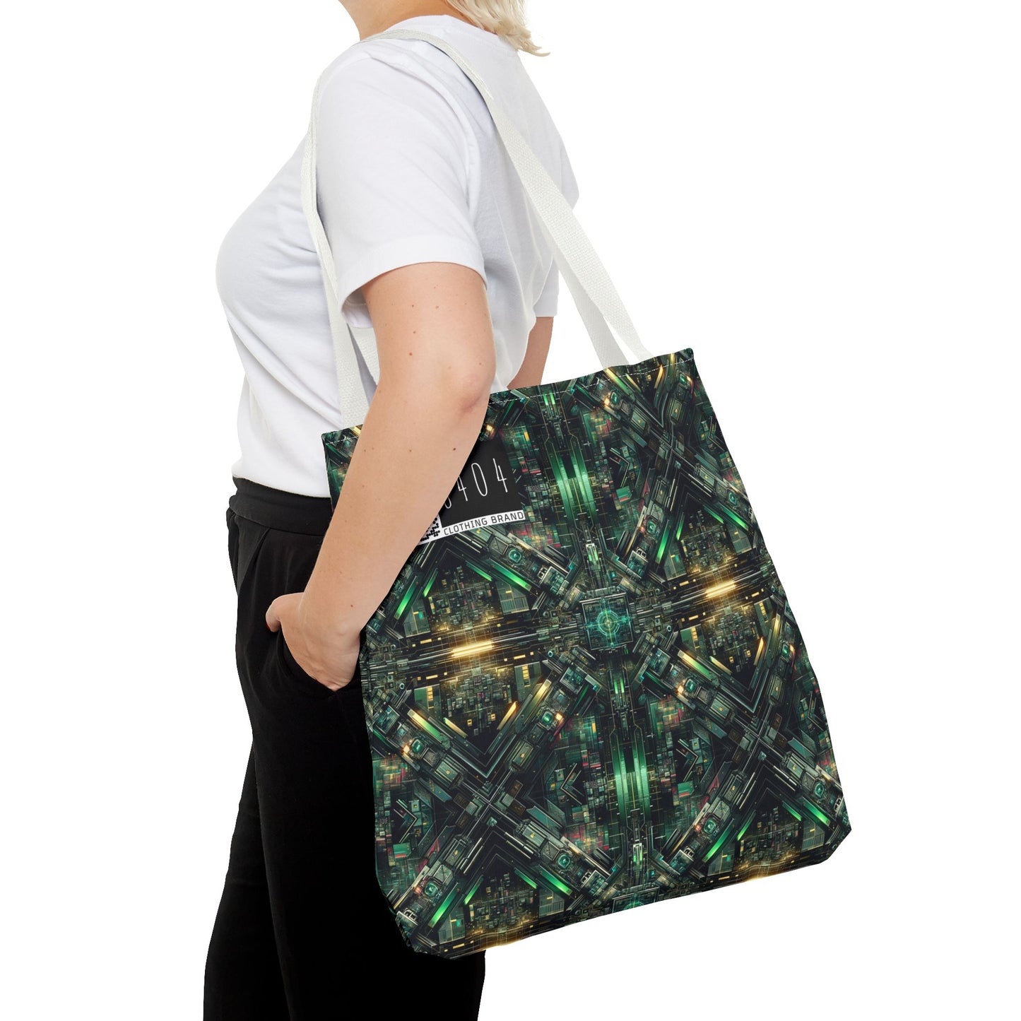 Tech Noir Graphics Tech-Inspired Streetwear Tote Bag - 8404 Design-56
