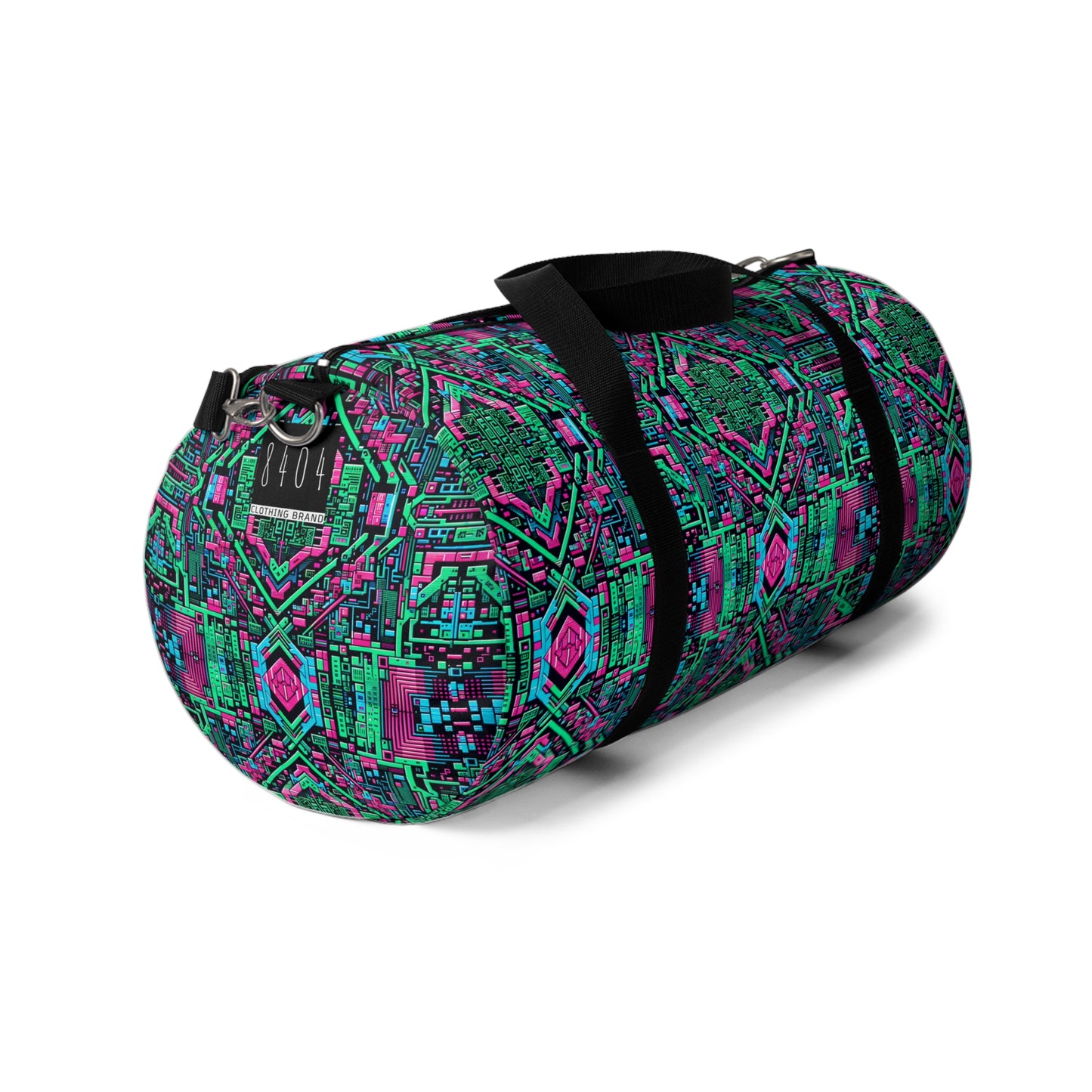 Digital Glitch Vibes Tech-Inspired Streetwear Duffel Bag - 8404 Design-71