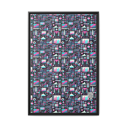 Digital Rebellion Youthful Streetwear with a Rebellious Digital Twist Matte Canvas, Framed (multi-color) - 8404 Design-71 A