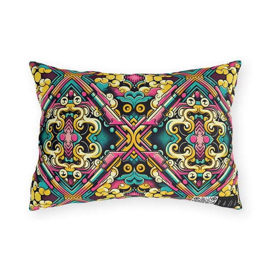Neon Pop Art Revival Pop Culture Retro Outdoor Pillow - 8404 Design-59