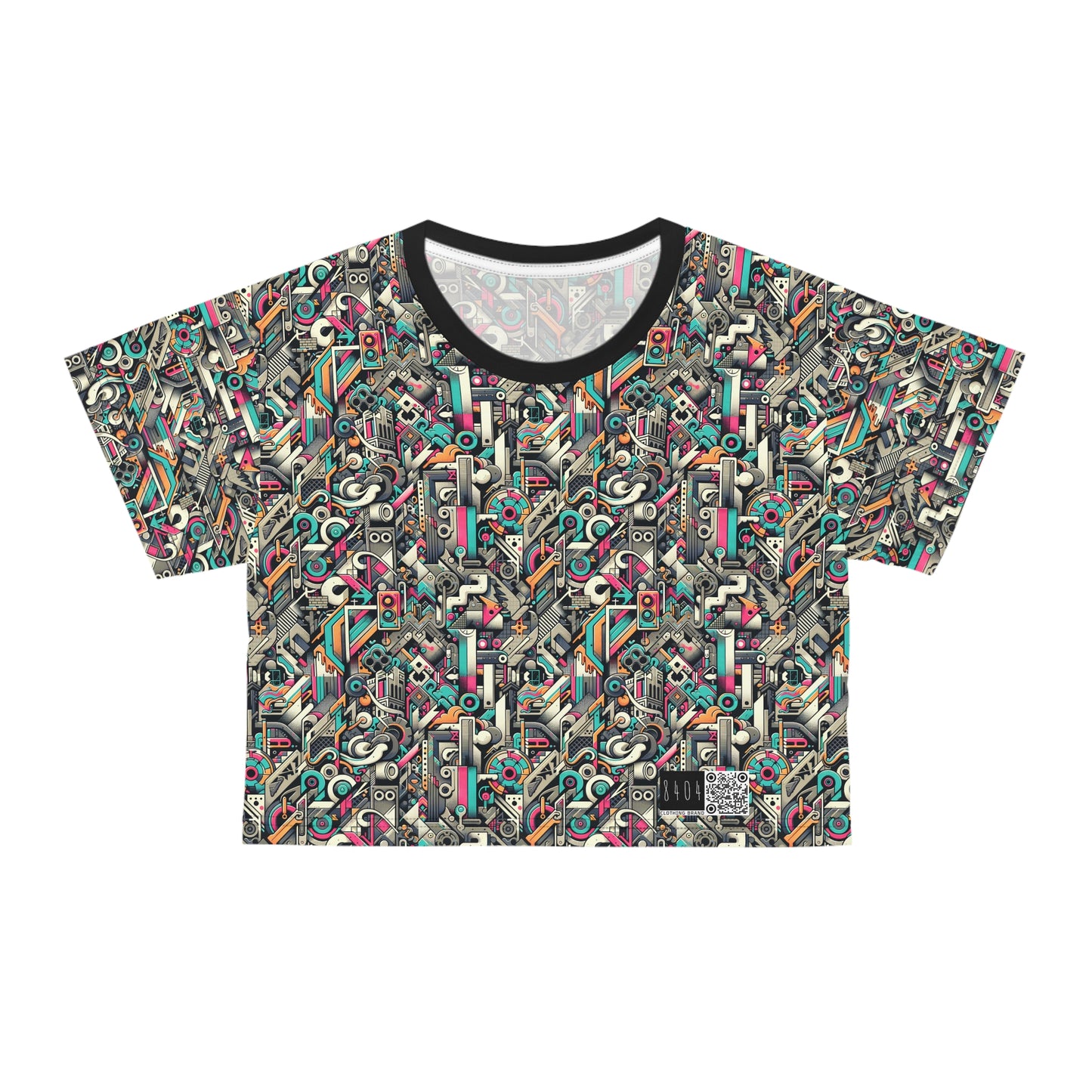 Digital Street Art Urban Street Style Crop Tee - 8404 Design-74