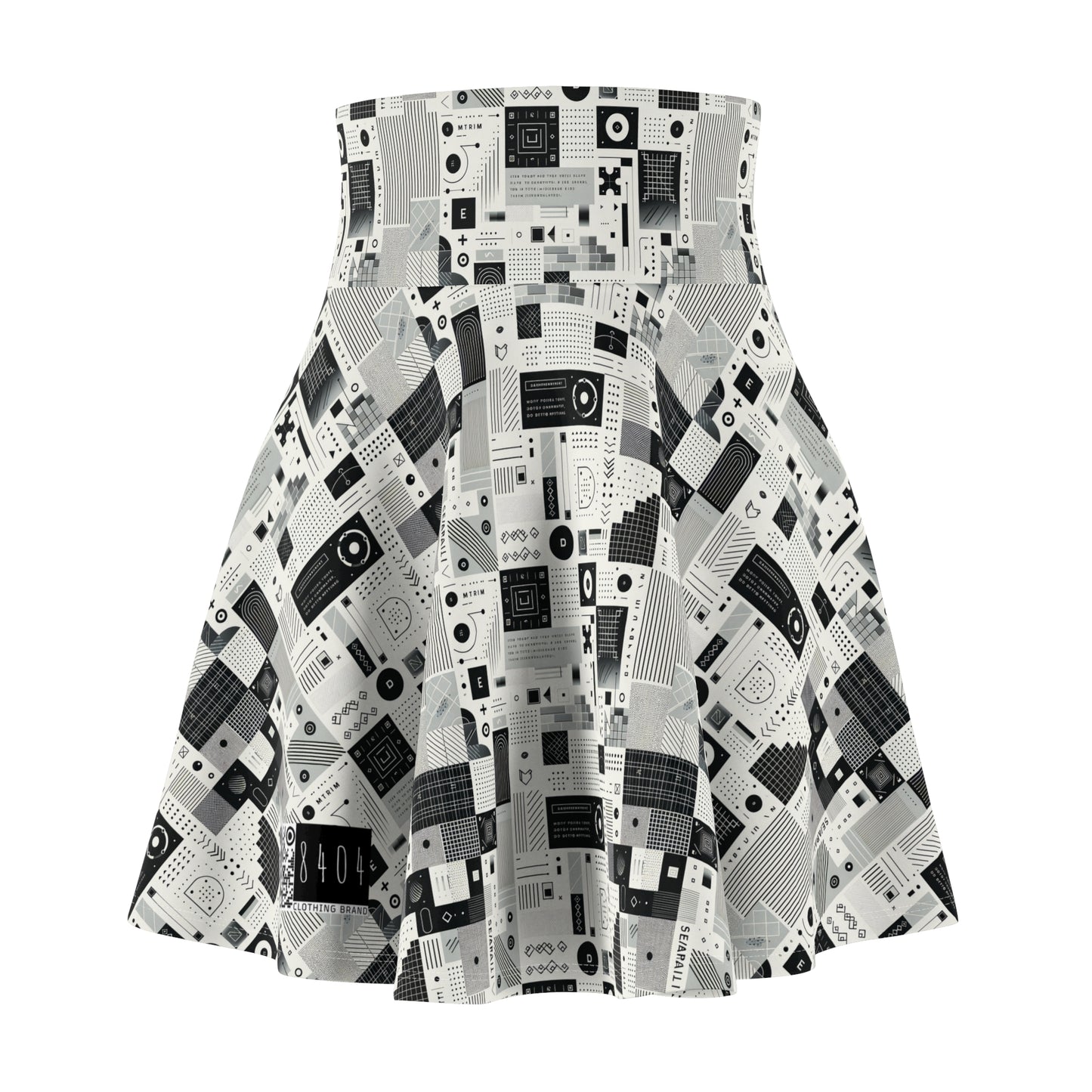 Digital Minimalism Minimalist Tech Women's Skater Skirt - 8404 Design-50