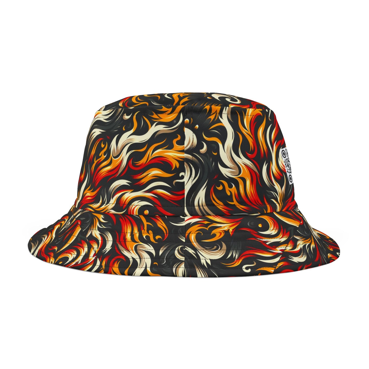 Fire & Flames Bold Streetwear Statement Bucket Hat - 8404 Design-55