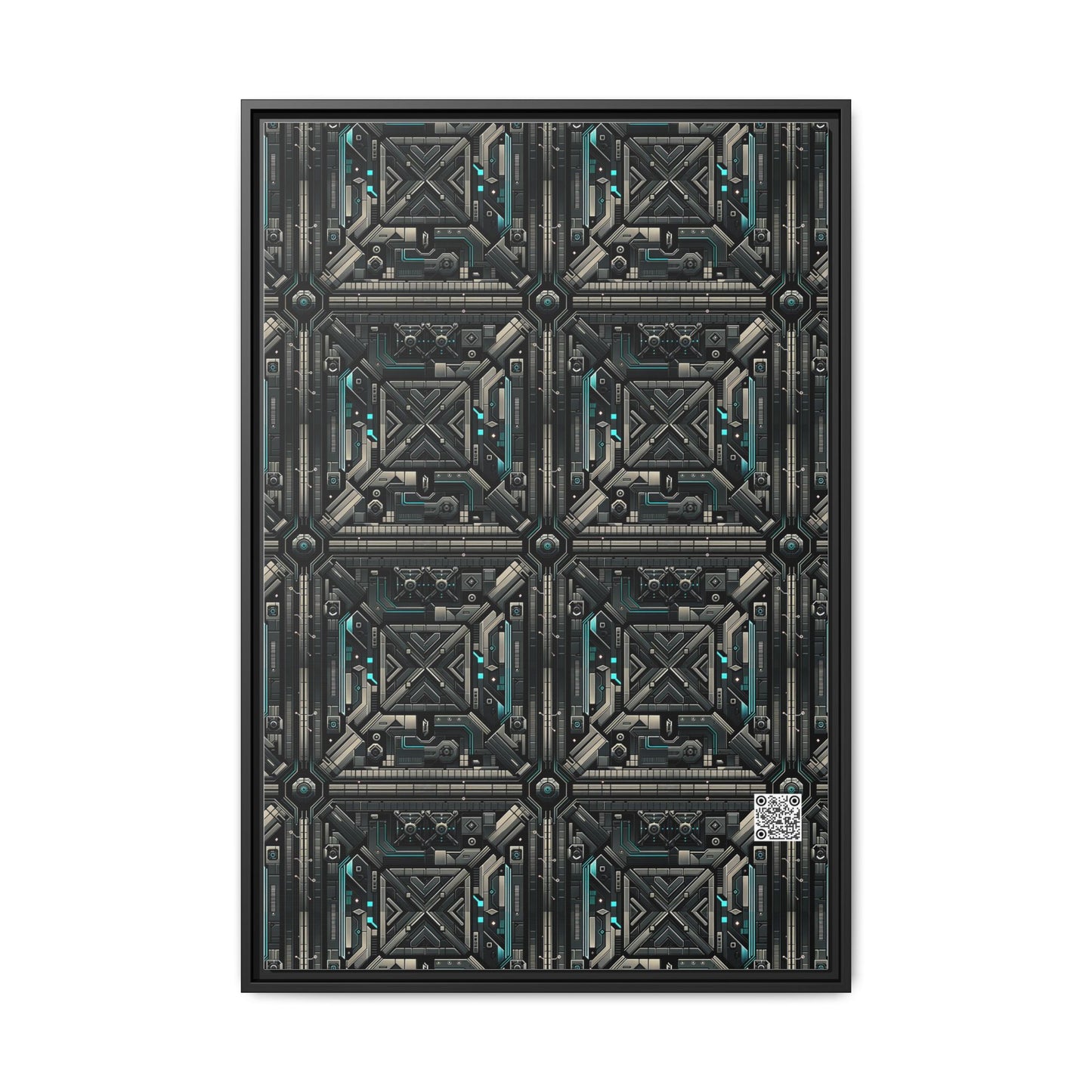 Tech Noir Futuristic Tech Aesthetic with a Dark Twist Matte Canvas, Framed (multi-color) - 8404 Design-59 A