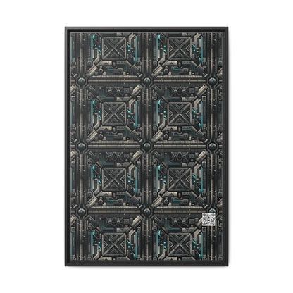 Tech Noir Futuristic Tech Aesthetic with a Dark Twist Matte Canvas, Framed (multi-color) - 8404 Design-59 A