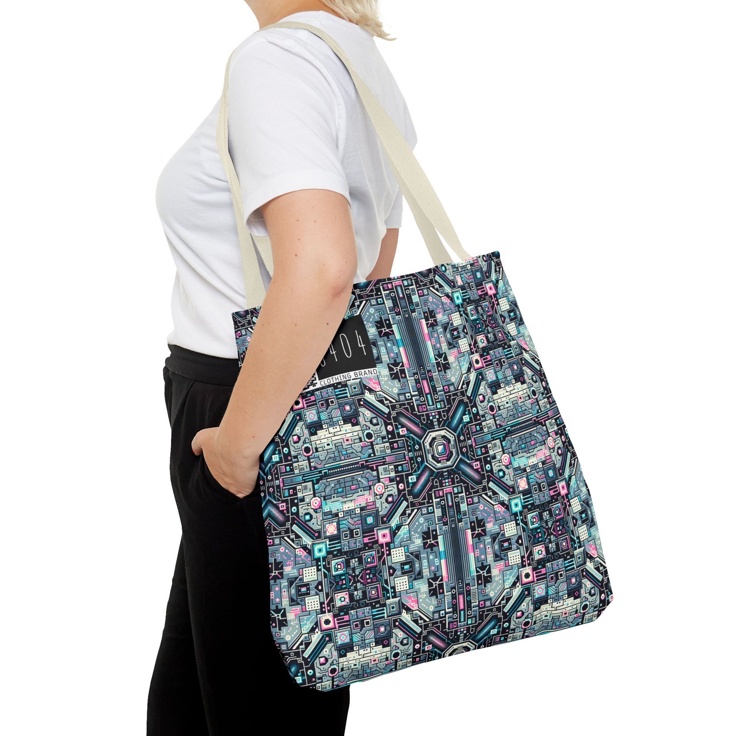 Digital Renaissance Tech-Forward Maximalism Tote Bag - 8404 Design-44