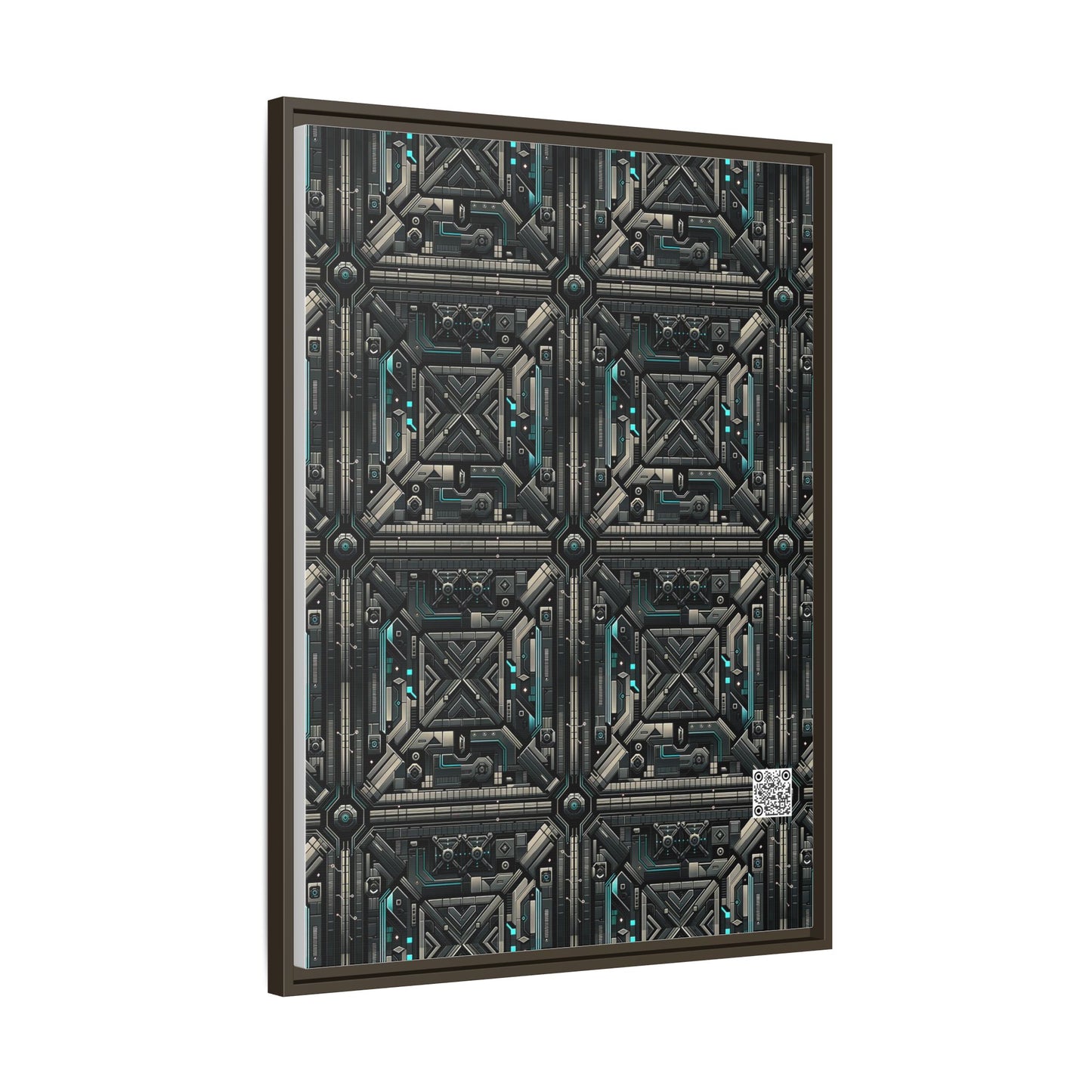 Tech Noir Futuristic Tech Aesthetic with a Dark Twist Matte Canvas, Framed (multi-color) - 8404 Design-59 A