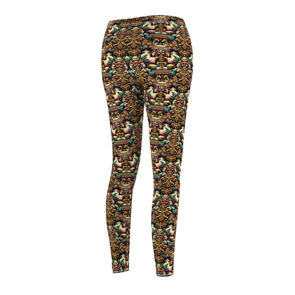 Digital Renaissance Modern Baroque Fusion Women's Cut & Sew Casual Leggings - 8404 Design-60