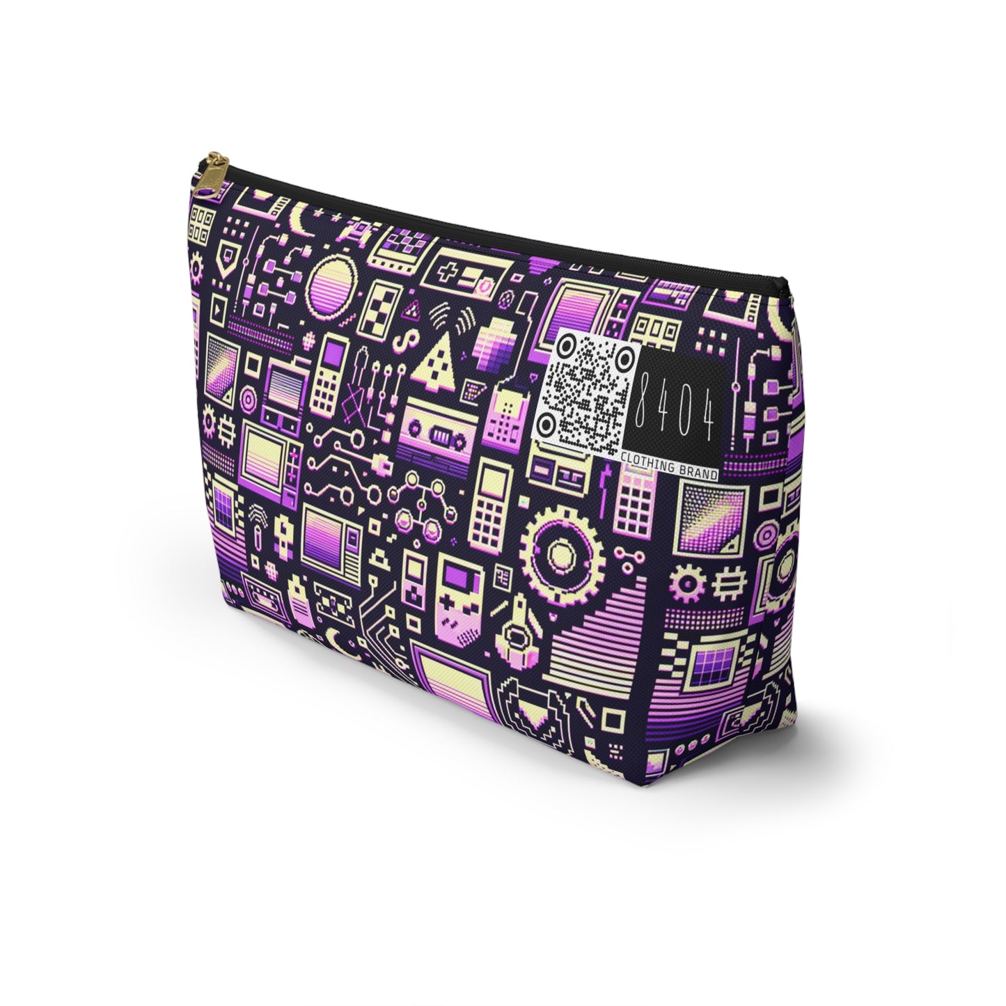 Digital Nostalgia Remix Modern Vintage Fusion Accessory Pouch W T-Bottom - 8404 Design-54