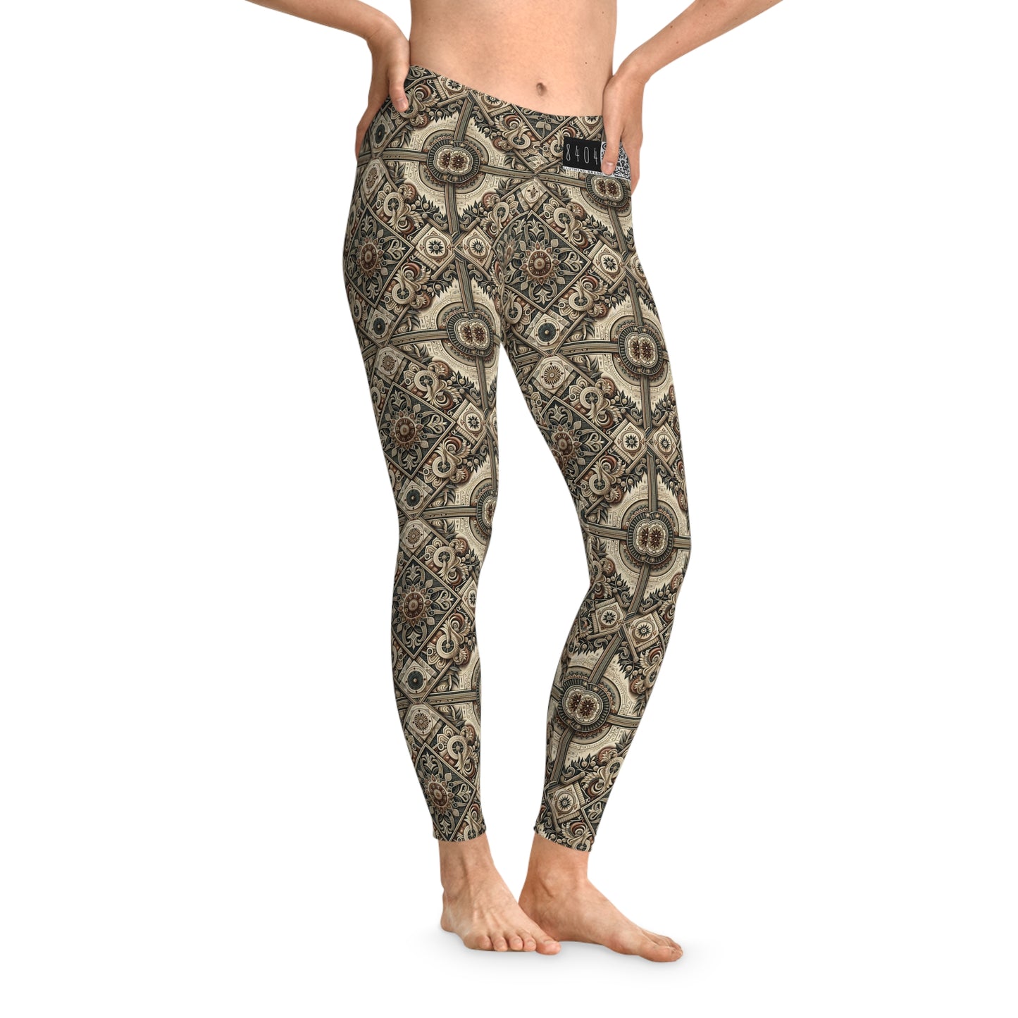 Graphic Workwear Capsule Artisanal Workwear Fusion Stretch Leggings - 8404 Design-61
