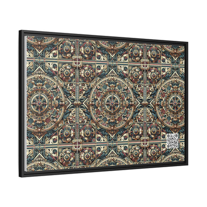 Urban Renaissance Historical Fusion With Street Edge Matte Canvas, Framed (multi-Color) - 8404 Design-57 A