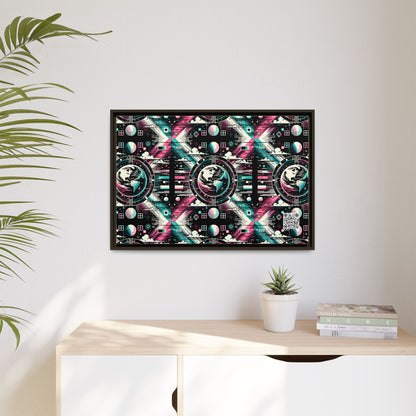 Digital Artistry Digital-native Streetwear Matte Canvas, Framed (multi-color) - 8404 Design-62 A