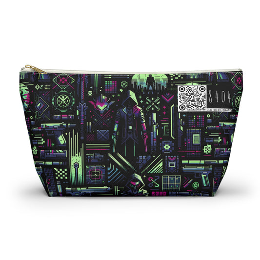 Tech Noir Futuristic Cyberpunk Accessory Pouch W T-Bottom - 8404 Design-63