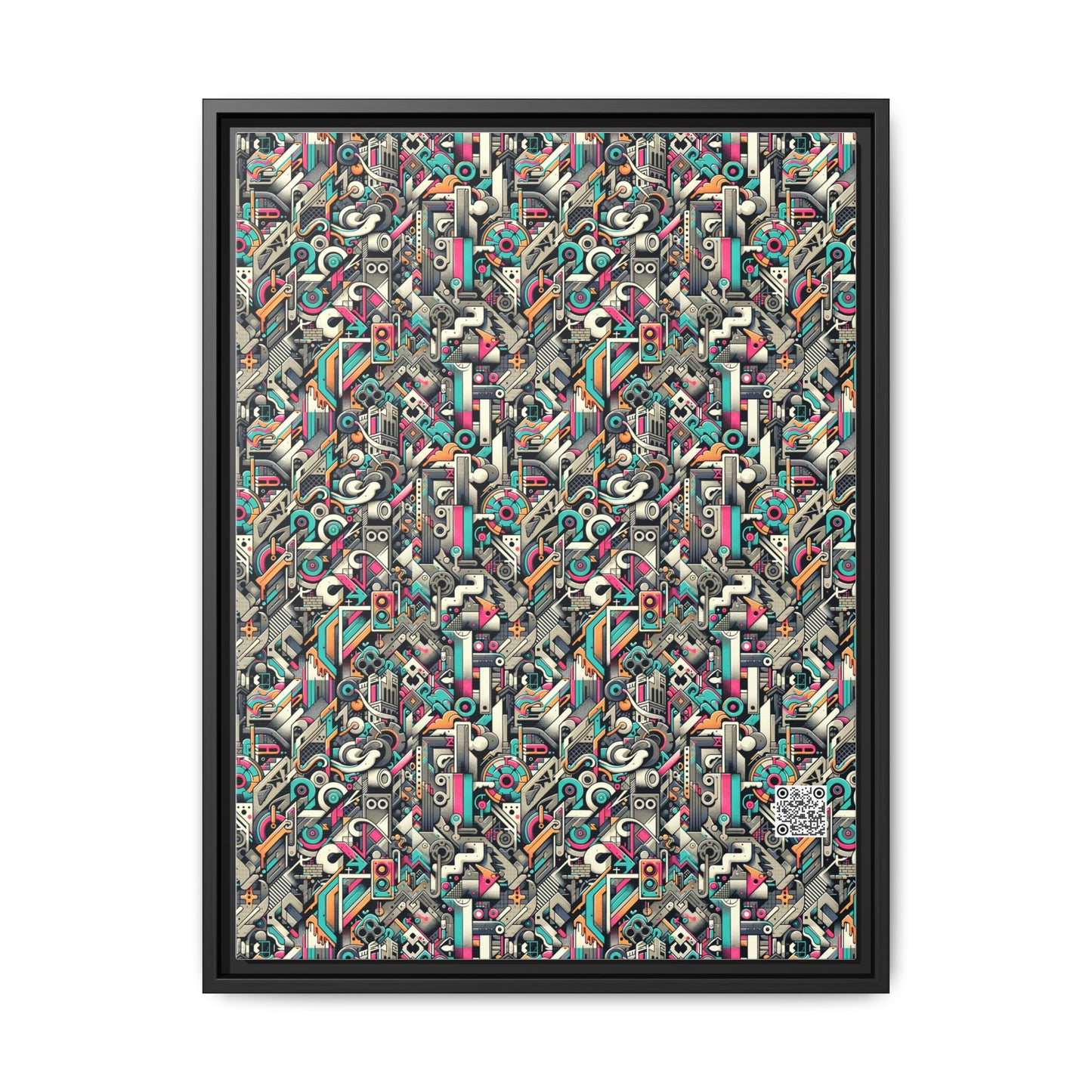 Digital Street Art Urban Street Style Matte Canvas, Framed (multi-color) - 8404 Design-74 A