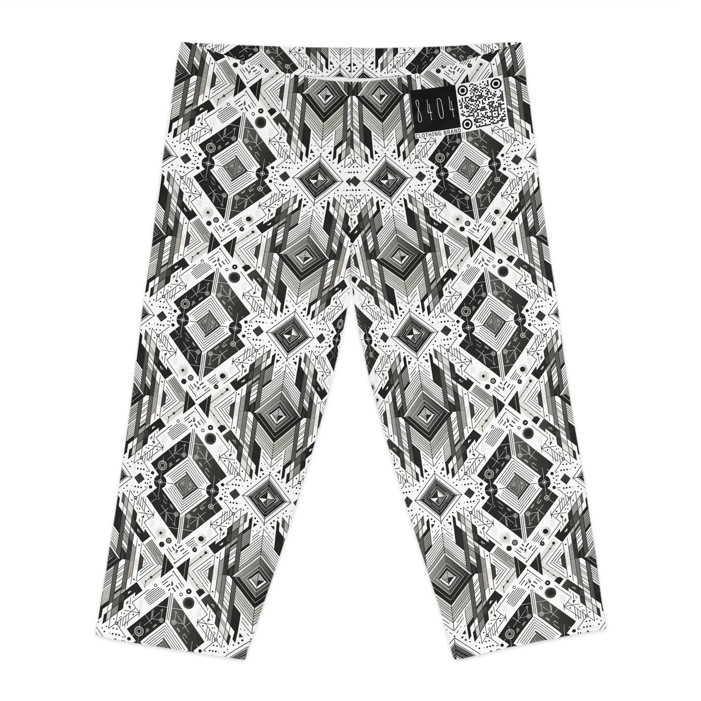 Digital Minimalism Minimalist Tech Women's Capri Leggings - 8404 Design-51