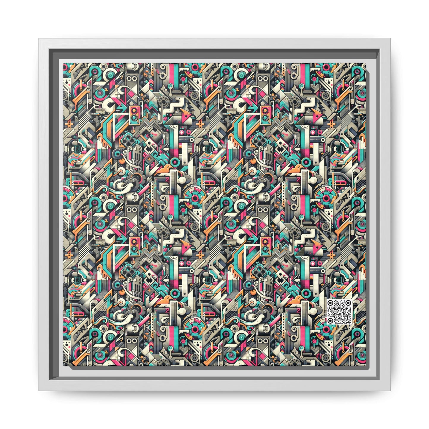 Digital Street Art Urban Street Style Matte Canvas, Framed (multi-color) - 8404 Design-74 B