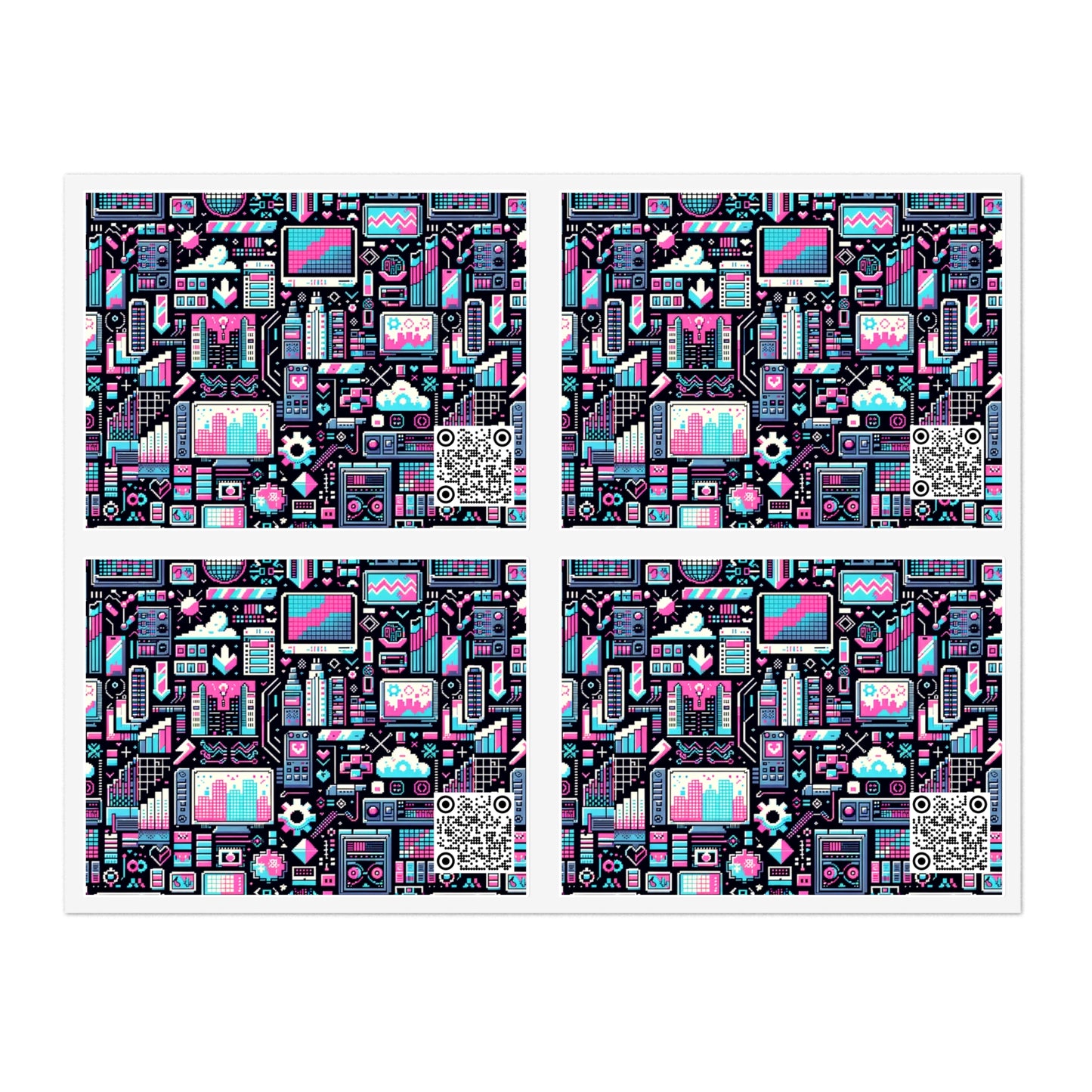 Digital Rebellion Youthful Streetwear with a Rebellious Digital Twist Sticker Sheet - 8404 Design-71