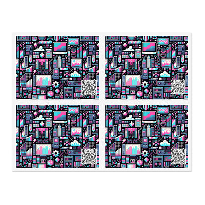 Digital Rebellion Youthful Streetwear with a Rebellious Digital Twist Sticker Sheet - 8404 Design-71