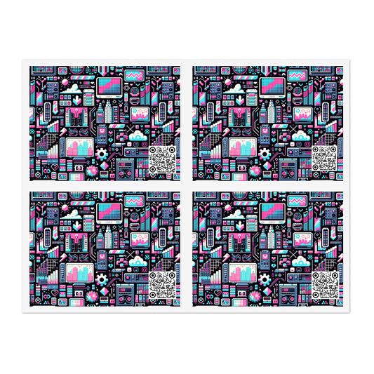 Digital Rebellion Youthful Streetwear with a Rebellious Digital Twist Sticker Sheet - 8404 Design-71