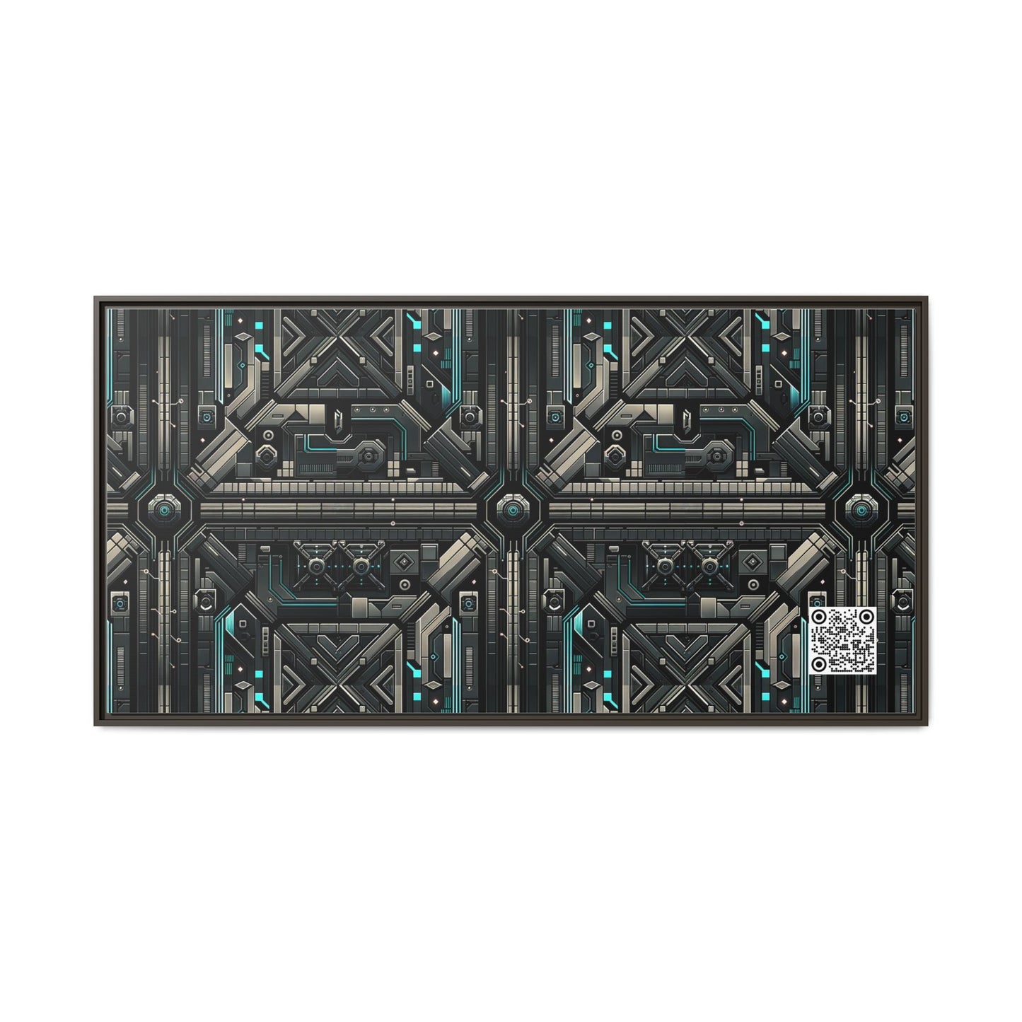 Tech Noir Futuristic Tech Aesthetic with a Dark Twist Matte Canvas, Framed (multi-color) - 8404 Design-59 B