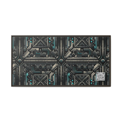 Tech Noir Futuristic Tech Aesthetic with a Dark Twist Matte Canvas, Framed (multi-color) - 8404 Design-59 B