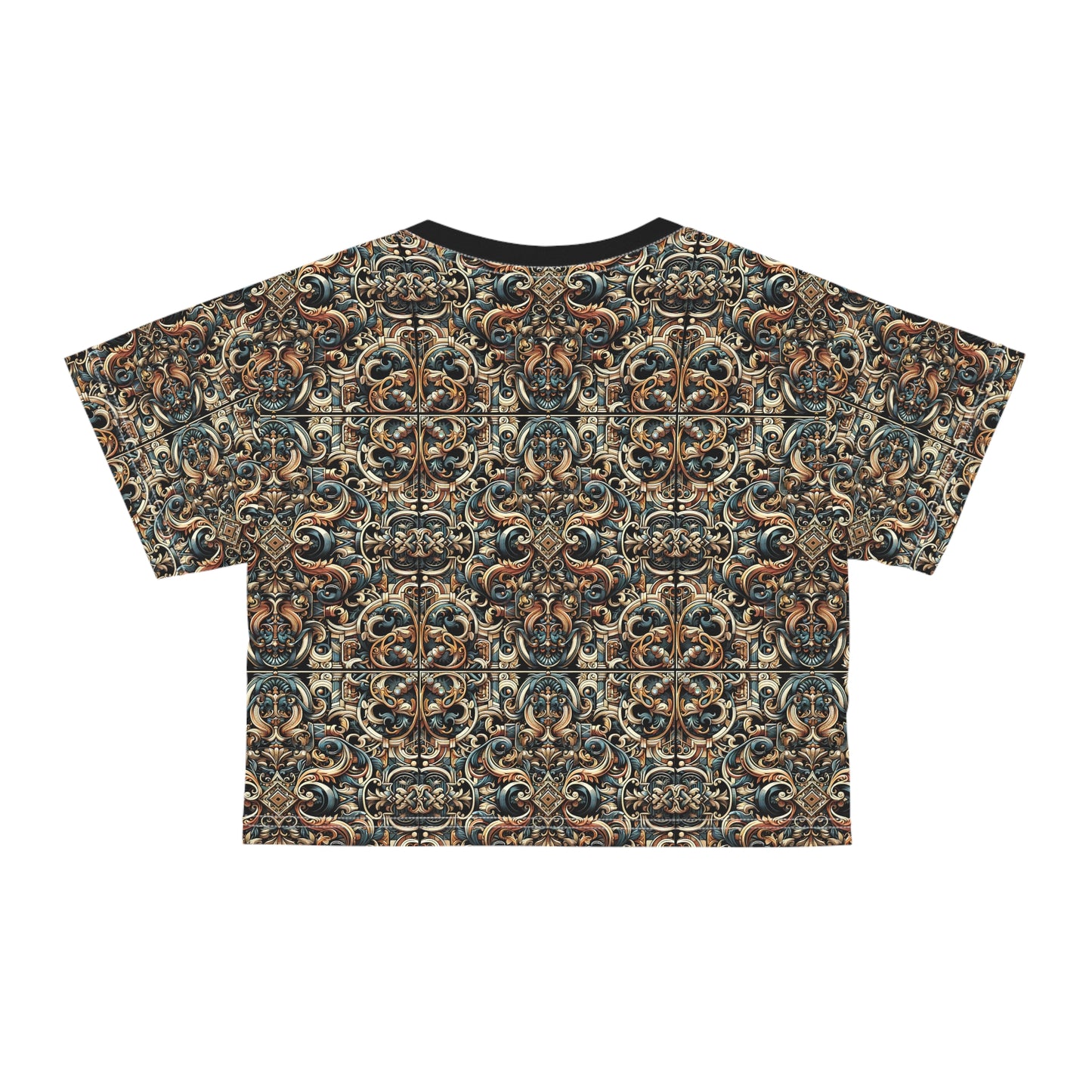 Urban Renaissance Historical Fusion With Street Edge Crop Tee - 8404 Design-59