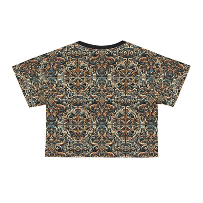 Urban Renaissance Historical Fusion With Street Edge Crop Tee - 8404 Design-59