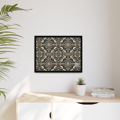 Cyber Garden Party Tech Garden Extravaganza Matte Canvas, Framed (multi-Color) - 8404 Design-66 A