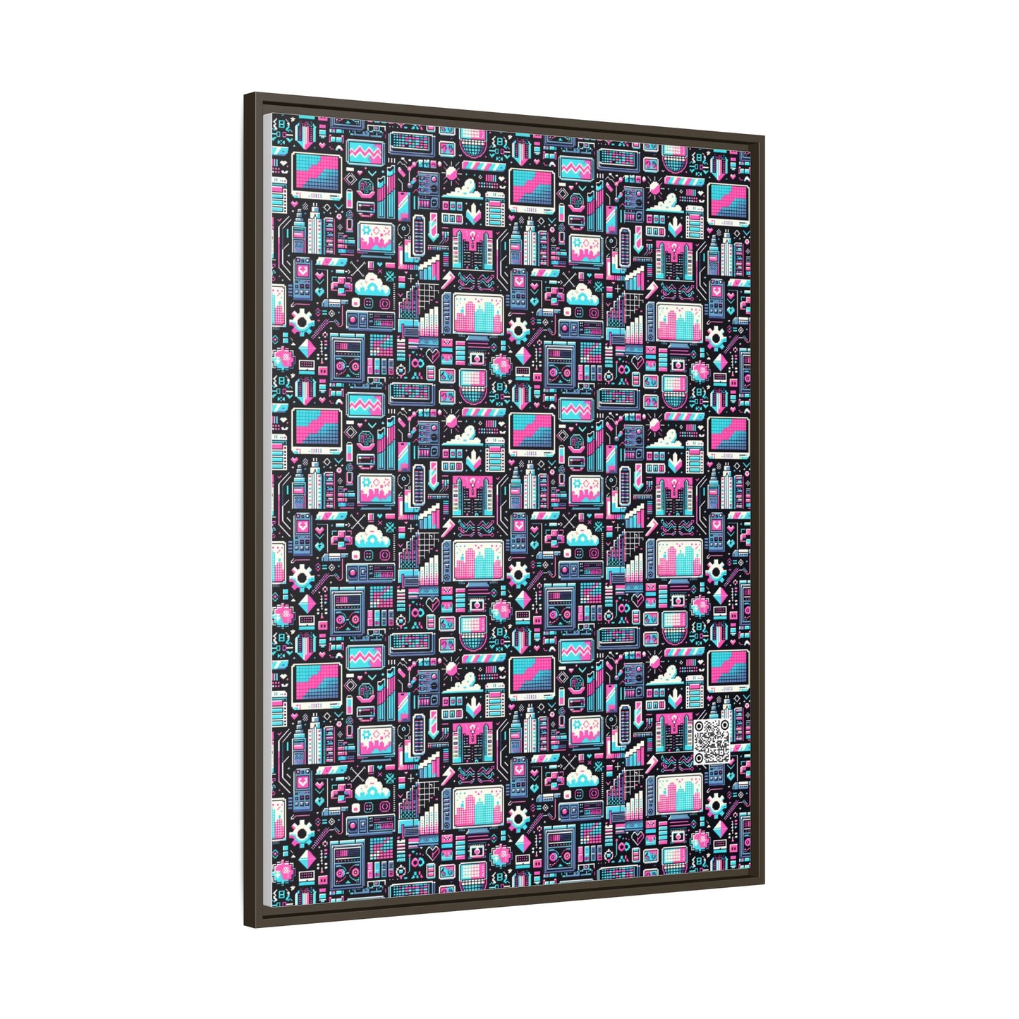 Digital Rebellion Youthful Streetwear with a Rebellious Digital Twist Matte Canvas, Framed (multi-color) - 8404 Design-71 A