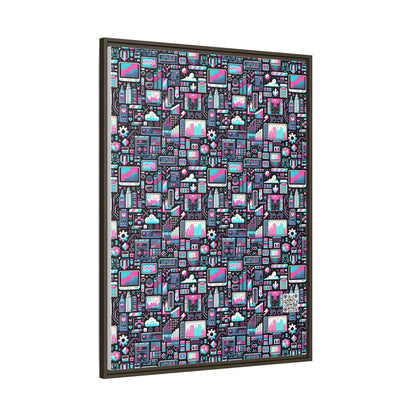 Digital Rebellion Youthful Streetwear with a Rebellious Digital Twist Matte Canvas, Framed (multi-color) - 8404 Design-71 A